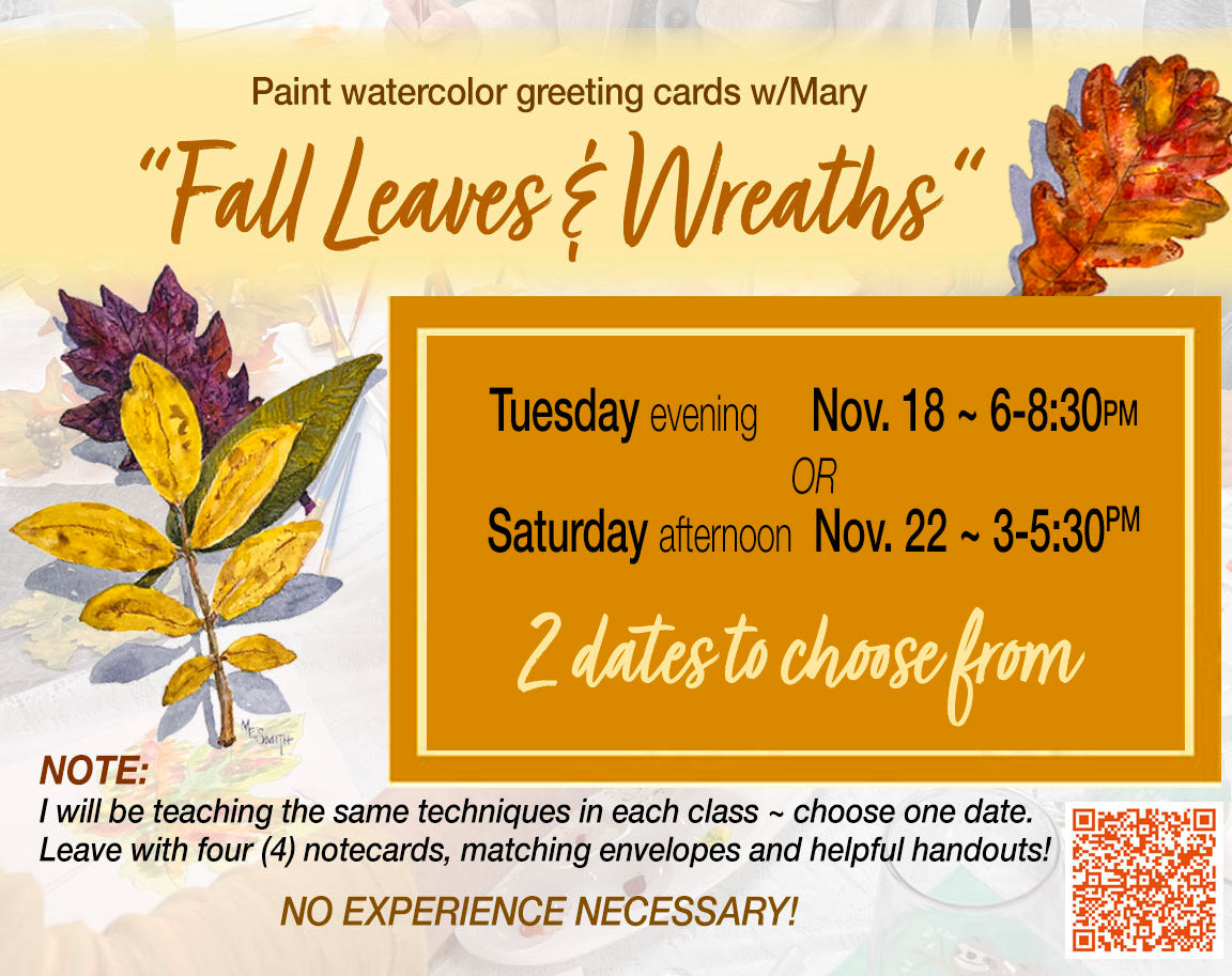 Fall Watercolor Greeting Cards Workshops (Tacoma)