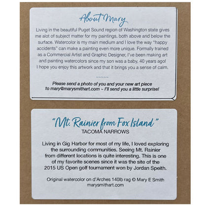 "Mt. Rainier from Fox Island"