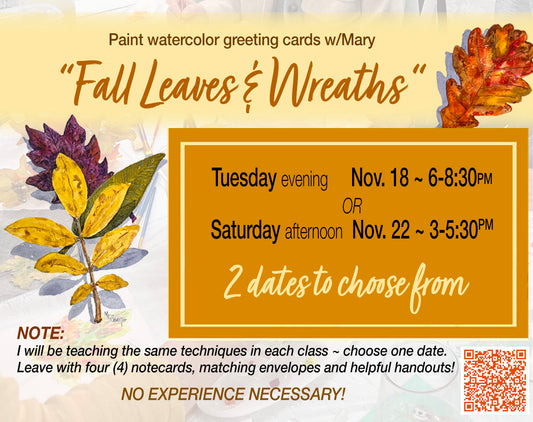 Fall Watercolor Greeting Cards Workshops (Tacoma)