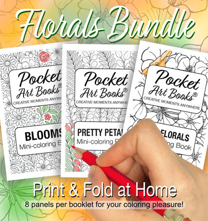 Pocket Art Books® FLORALs Bundle + BONUS - Instant Download
