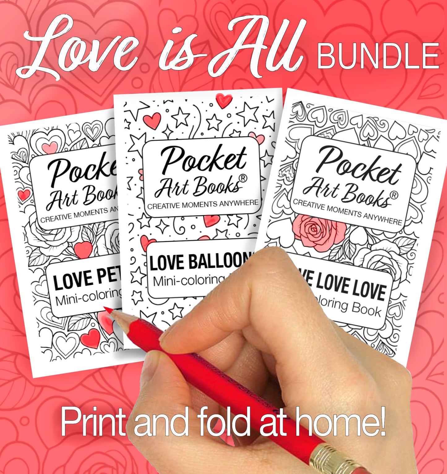 Pocket Art Books® LOVE IS ALL Bundle - Instant Download