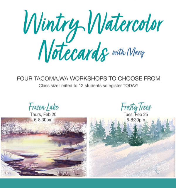 Wintry Watercolor Notecards Workshop (Tacoma)