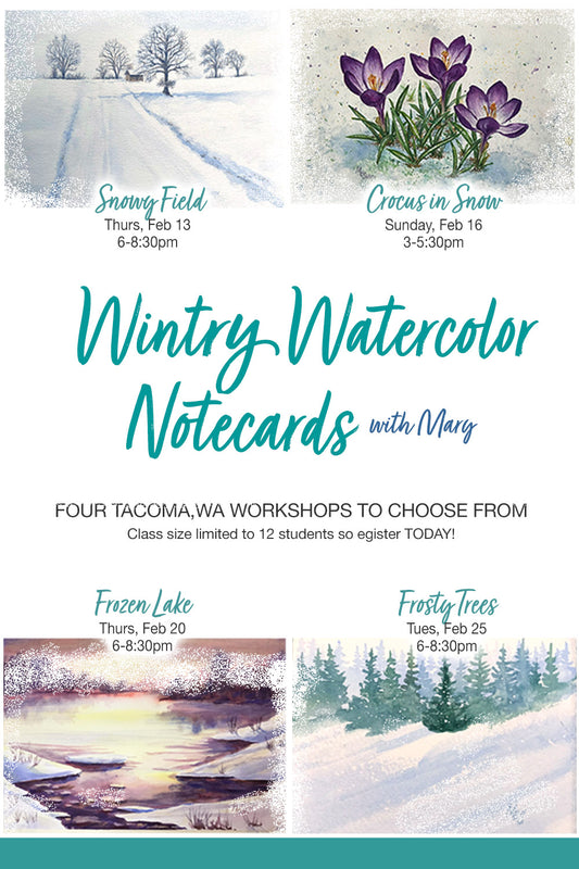 Wintry Watercolor Notecards Workshop (Tacoma)